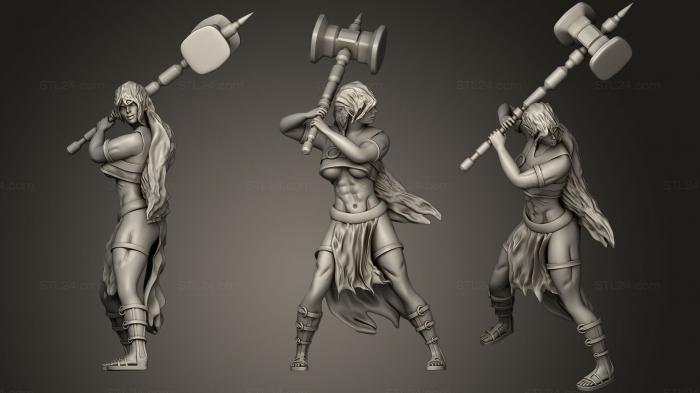 Figurines simple (Drow Barbarian, STKPR_0385) 3D models for cnc